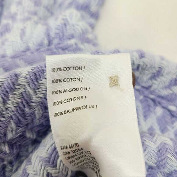 NEW Urban Outfitters Shacket S Purple Blue Woven Knit Oversized Button-Front Top - Picture 10 of 13